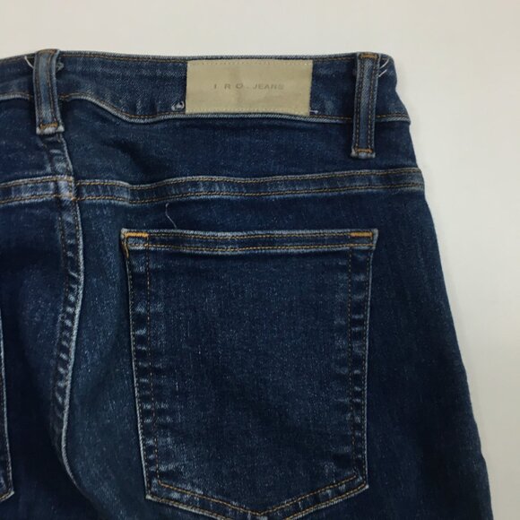 IRO Jarod Medium Wash Step Fray Hem 5 Pocket Logo Hardware Jeans - Picture 10 of 12